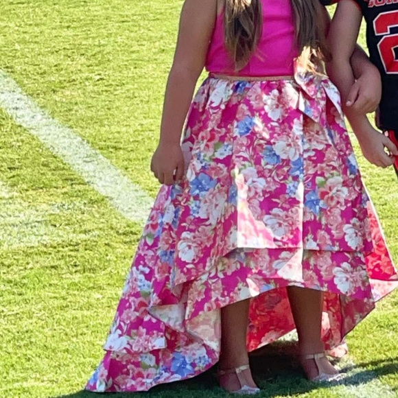 Pink Hi-lo dress size 16 - Picture 2 of 2